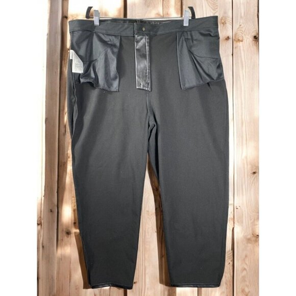 Abercrombie & Fitch The Ankle Straight Ultra High Rise Faux Leather Pants 36-22w - Picture 9 of 15